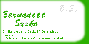 bernadett sasko business card